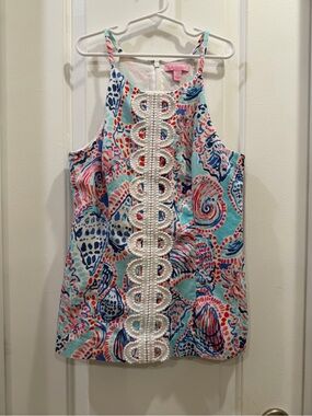 Lilly Pulitzer Annabelle Halter Top Size 4 Shell Me About It 🐚🐚🐚